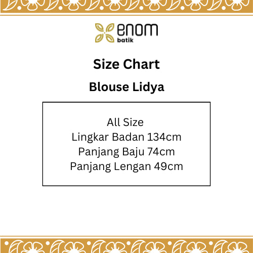 Batik ENOM - Blouse Lidya - Batik Cap Bahan Katun - Sandra - Baju Batik Wanita Modern - Luminara Series