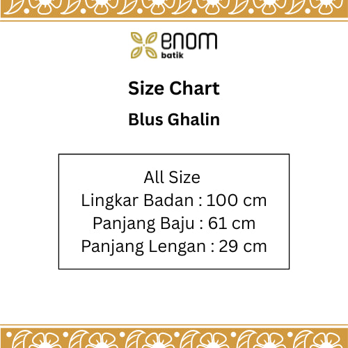 Batik ENOM - Blus Ghalin  -  Batik Cap Bahan Katun - Blus Batik Modern Wanita - Astacala Series