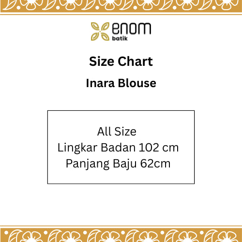 Batik ENOM - Inara Blouse - Batik Cap Bahan Katun - Outer Batik Wanita Modern - Onyx Series