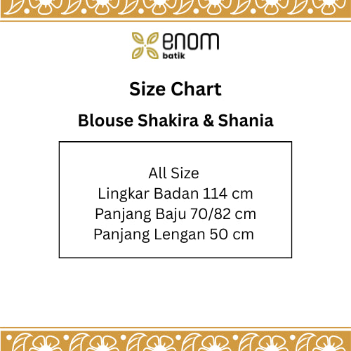 Batik ENOM - Blouse Shakira & Shania - Batik Cap Bahan Katun - Blouse Atasan Batik Wanita - Onyx Series