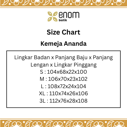 Batik ENOM - Blouse Mika & Kemeja Ananda - Batik Cap Bahan Katun - Baju Batik Wanita Modern - Kemeja Batik Pria Lengan Pendek - Luminara Series