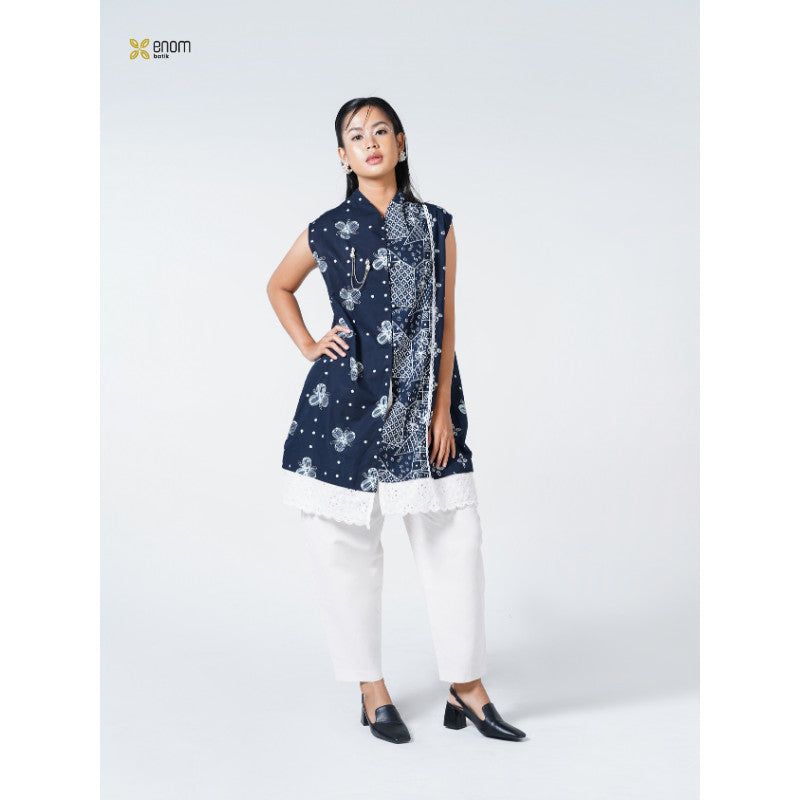 Batik ENOM - Blouse GAUNG SERAYA / Noura - Blouse Batik Cap Premium Baju Hari Raya Outer Atasan