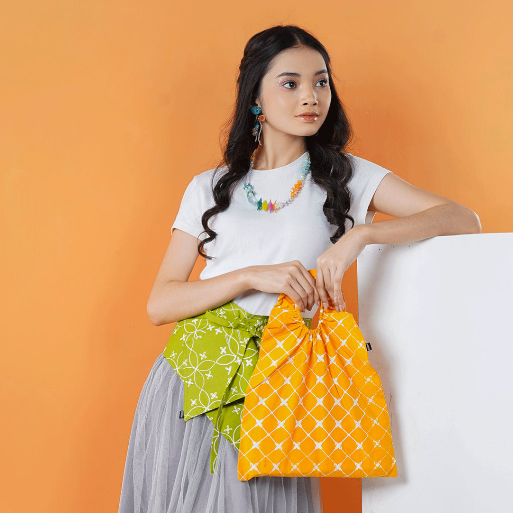 Batik ENOM - Obi Belt Dini  - Batik Cap Bahan Katun - Pijar Series - Obi Belt Batik  - Obi Belt Modern