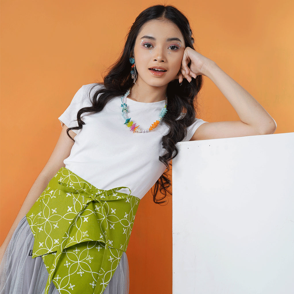 Batik ENOM - Obi Belt Dini  - Batik Cap Bahan Katun - Pijar Series - Obi Belt Batik  - Obi Belt Modern