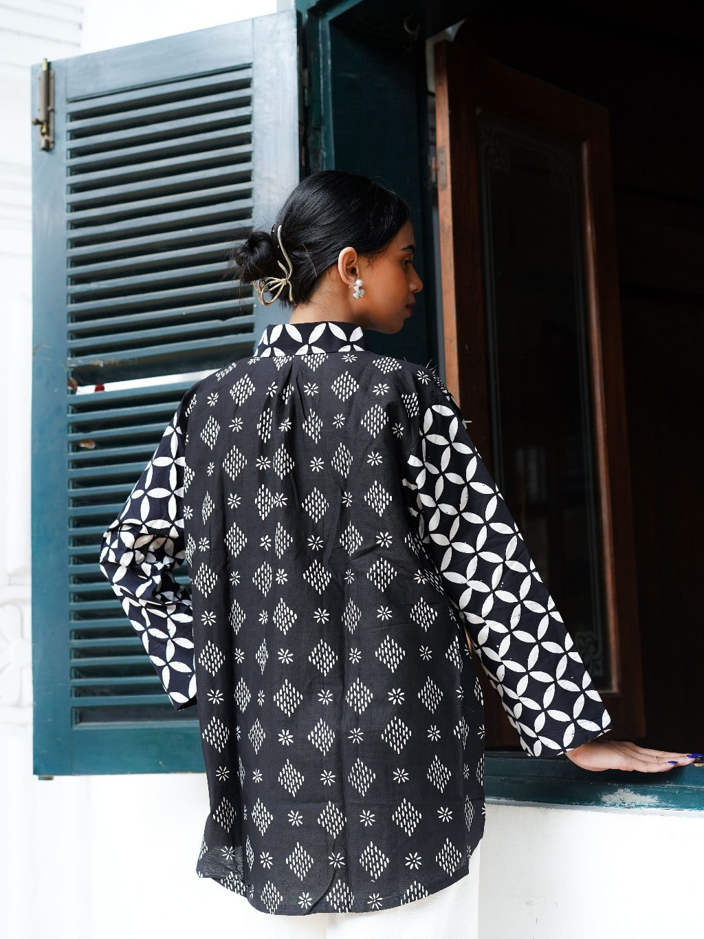 Batik ENOM - Blouse Shakira & Shania - Batik Cap Bahan Katun - Blouse Atasan Batik Wanita - Onyx Series