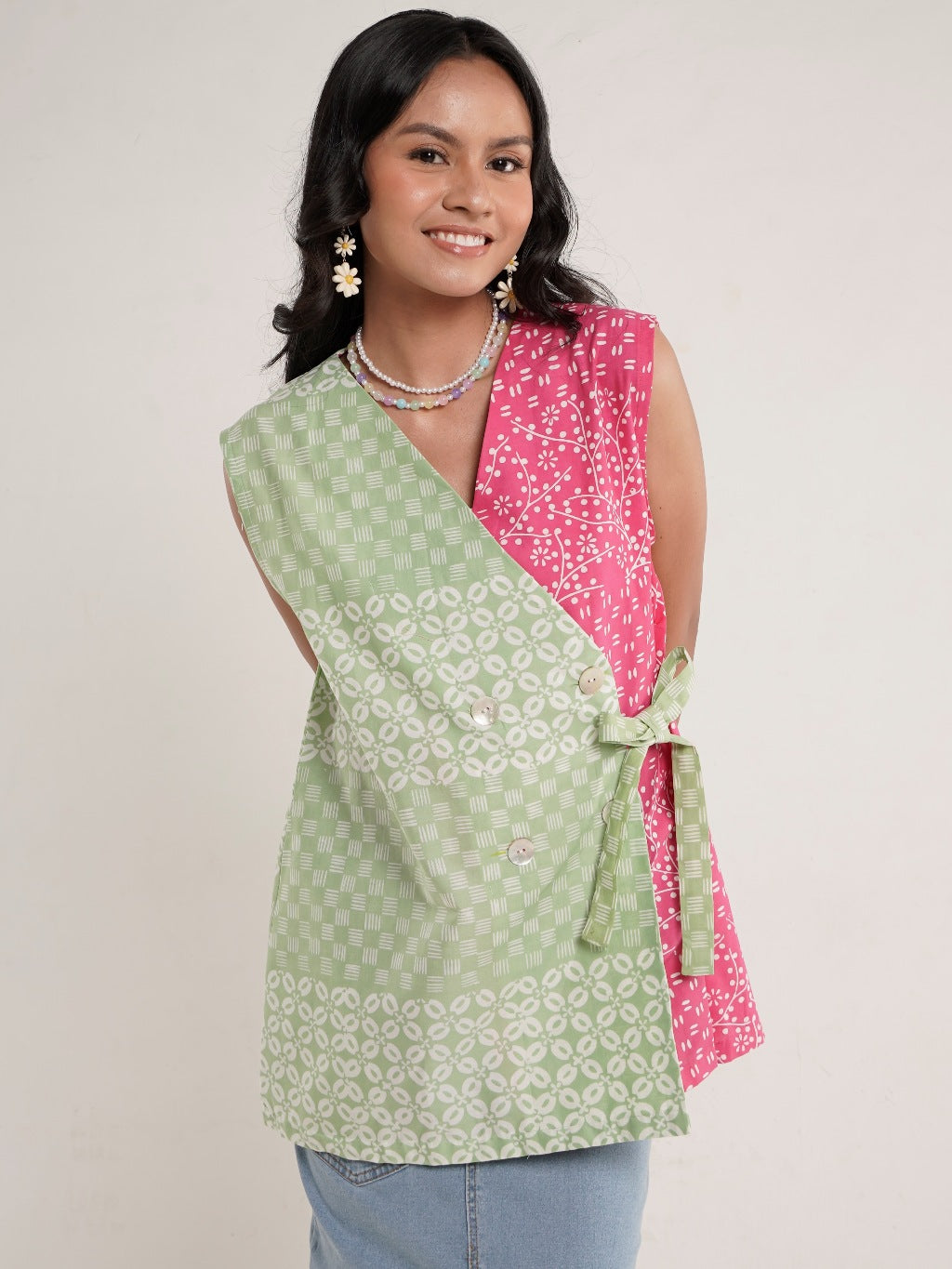 Batik ENOM - Outer Jena - Sheila - Batik Cap Bahan Katun - Outer Batik - Batik Wanita Modern - Patchwork Menawan Series