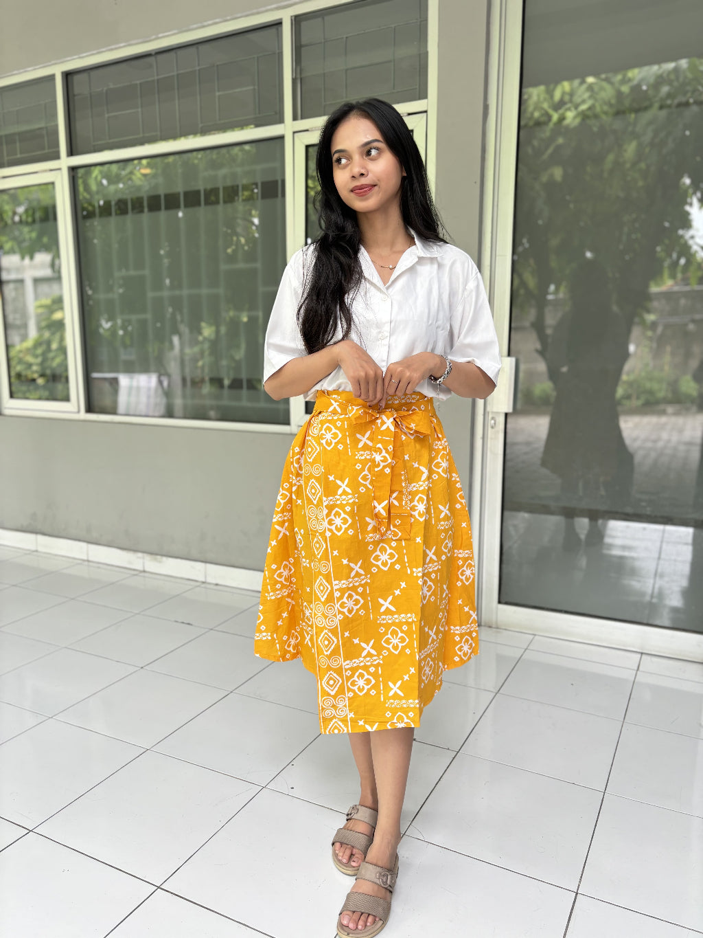 Batik ENOM - Blus Hanna & Rok Vara - Atasan batik wanita - Rok Pendek Bahan Katun