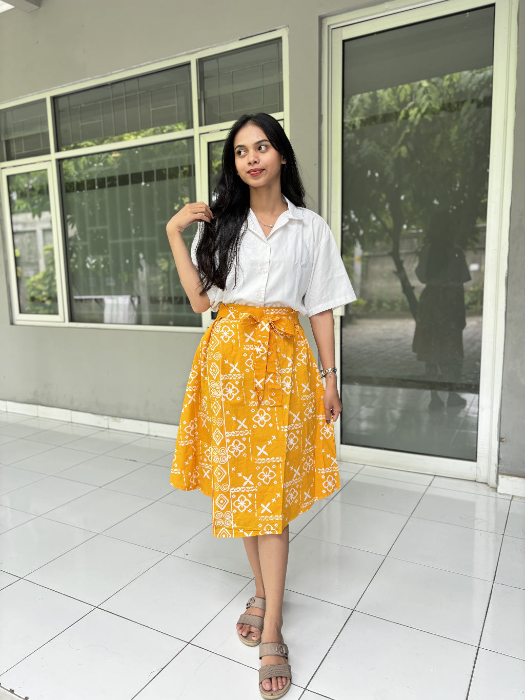 Batik ENOM - Blus Hanna & Rok Vara - Atasan batik wanita - Rok Pendek Bahan Katun