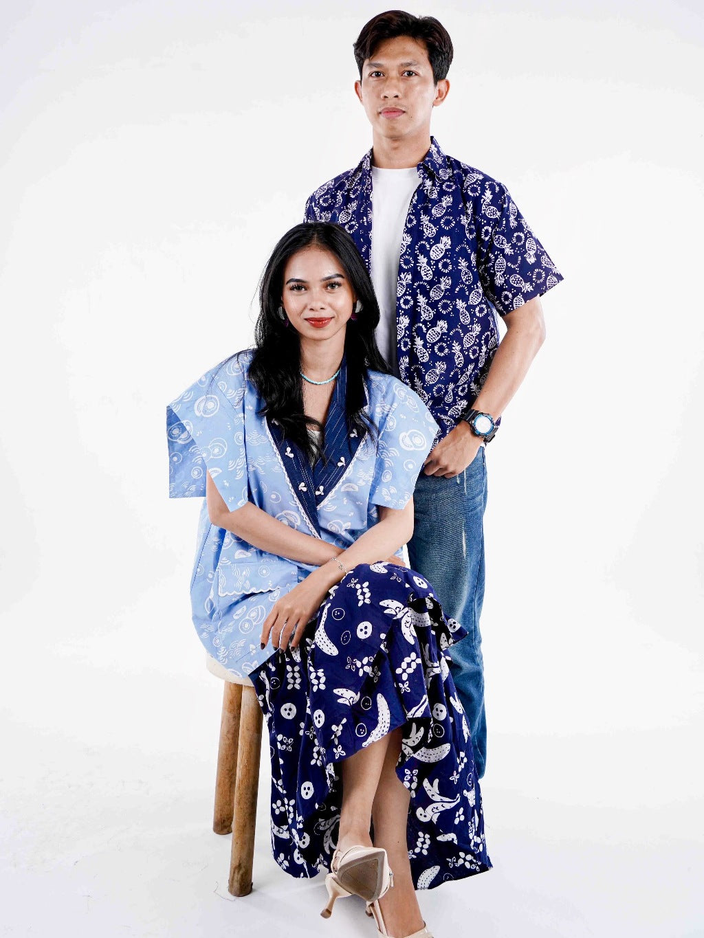 Batik ENOM - Outer Nadia & Rok Dannia - Batik Cap Bahan Katun - Outer Batik Wanita Modern - Rasa Tropical Series