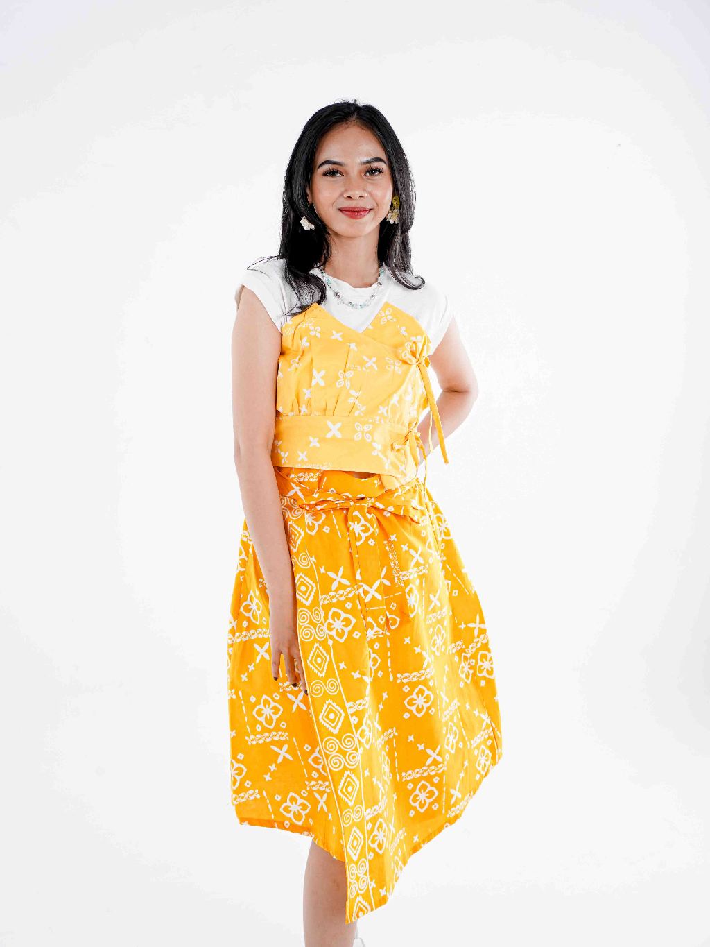 Batik ENOM - Blus Hanna & Rok Vara - Atasan batik wanita - Rok Pendek Bahan Katun