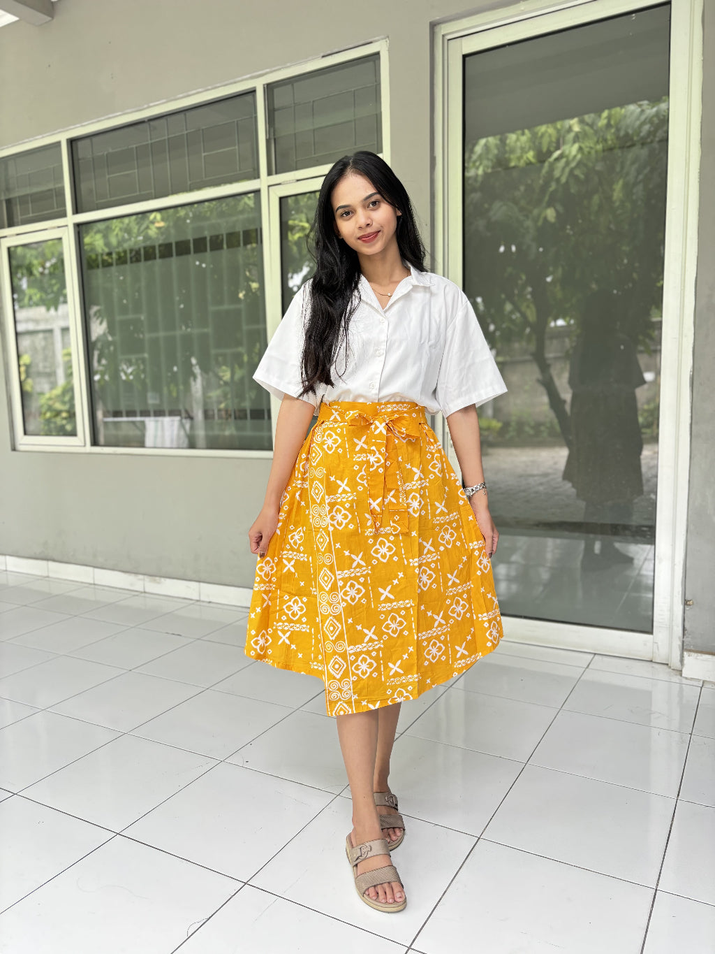 Batik ENOM - Blus Hanna & Rok Vara - Atasan batik wanita - Rok Pendek Bahan Katun
