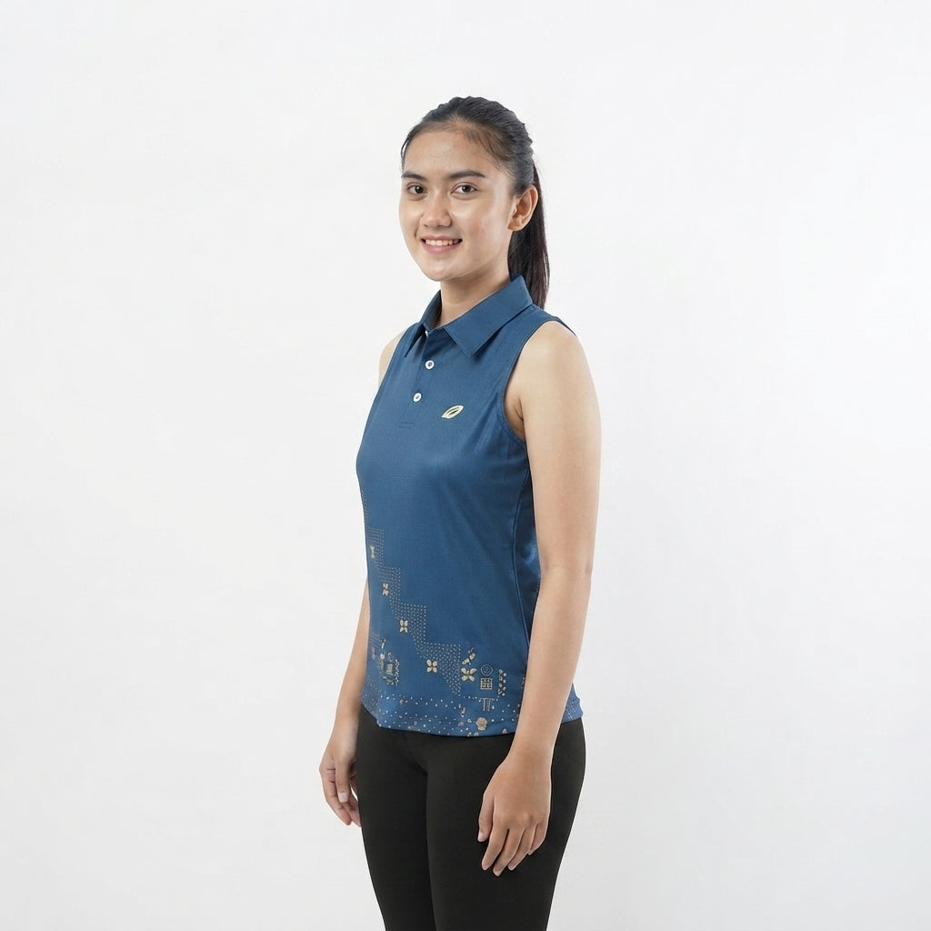 Raga ENOM - Jersey Wanita Polo Sleeveless / Jersey Batik Wanita Premium Printed