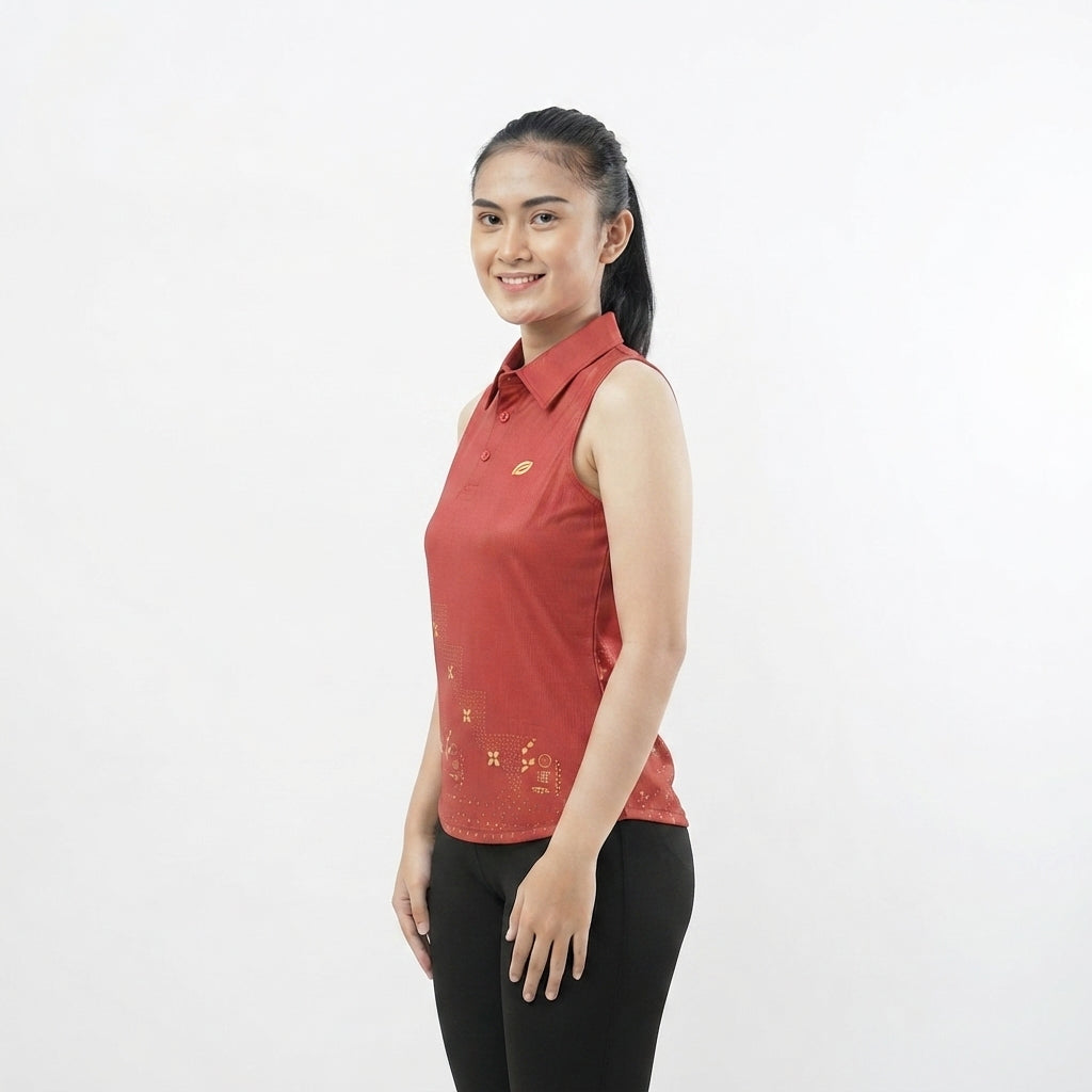 Raga ENOM - Jersey Wanita Polo Sleeveless / Jersey Batik Wanita Premium Printed
