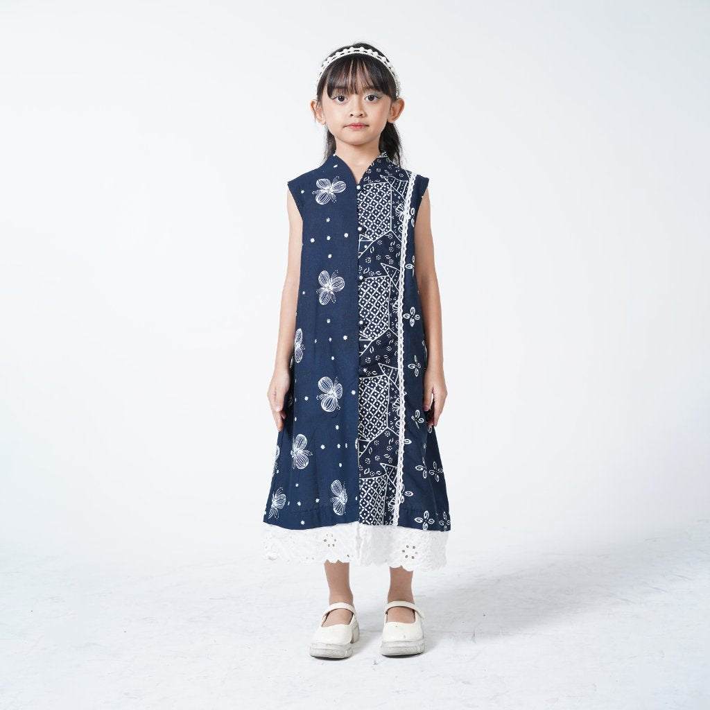 Batik ENOM - GAUNG SERAYA Zakia / Kids Serries  - Busana Anak Perempuan Batik Cap Bahan Katun