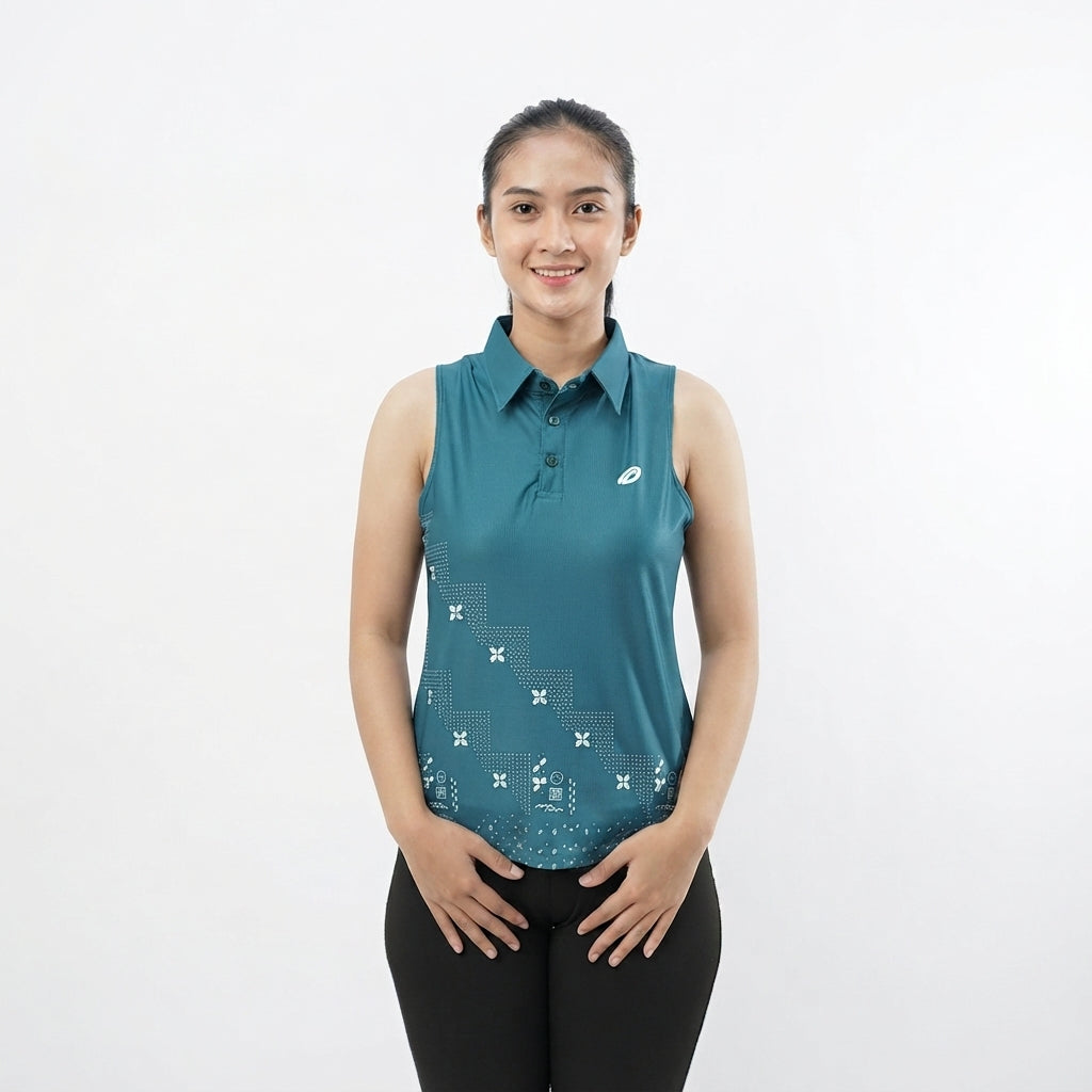 Raga ENOM - Jersey Wanita Polo Sleeveless / Jersey Batik Wanita Premium Printed