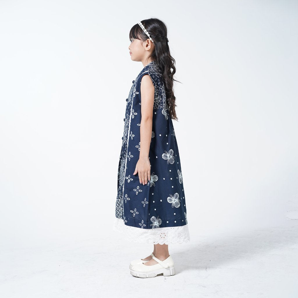 Batik ENOM - GAUNG SERAYA Zakia / Kids Serries  - Busana Anak Perempuan Batik Cap Bahan Katun