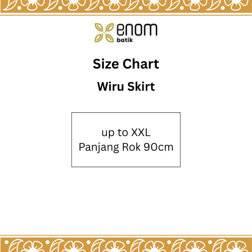 Batik ENOM - Wiru Skirt - Batik Cap Bahan Katun - Rok Lilit Batik Cap Motif Modern - Nirankara Series