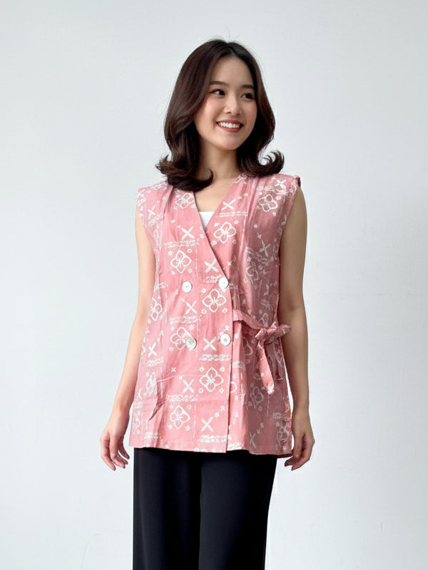 Batik ENOM - Outer Jena - Sheila - Batik Cap Bahan Katun - Outer Batik - Batik Wanita Modern - Patchwork Menawan Series