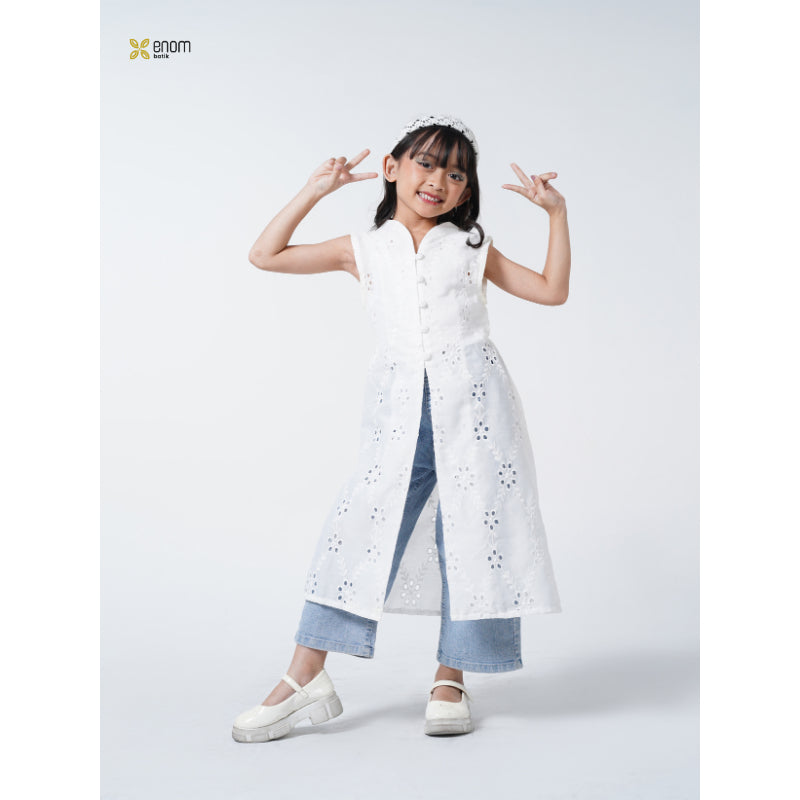Batik ENOM - GAUNG SERAYA Annisa / Kids Serries  - Busana Anak Perempuan Batik Cap Bahan Katun Tunik