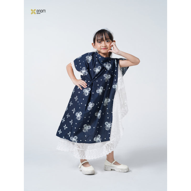 Batik ENOM - GAUNG SERAYA Nadira / Kids Serries  - Busana Anak Perempuan Batik Cap Bahan Katun