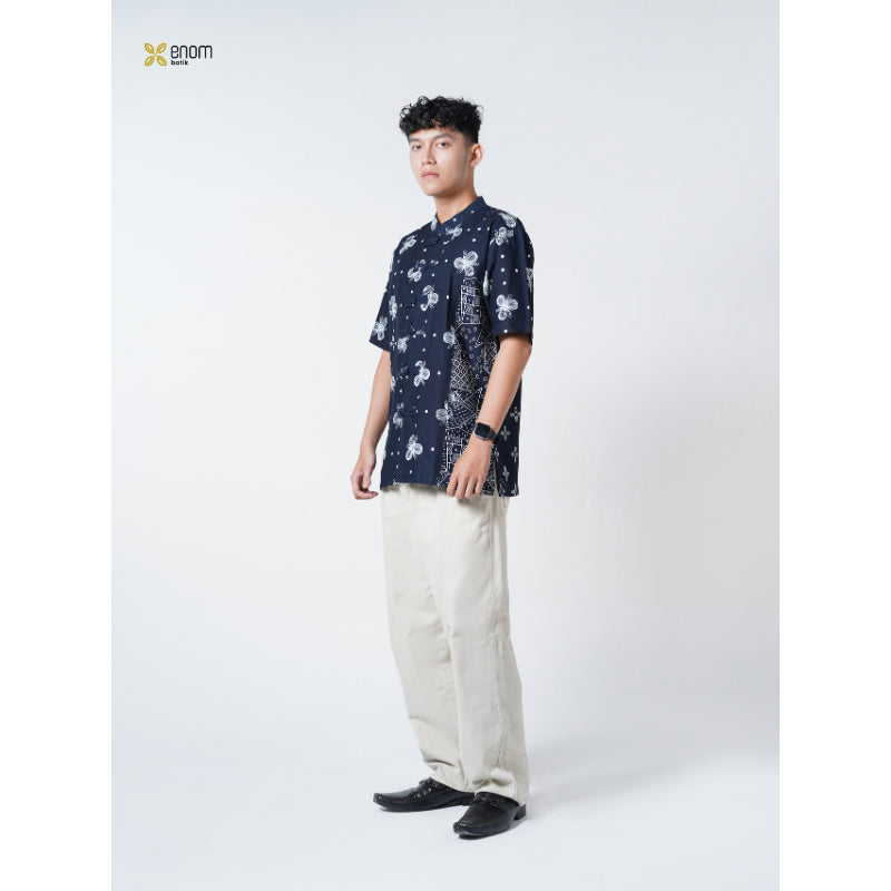 Batik ENOM - Kemeja GAUNG SERAYA / Khalif - Kemeja Pria Hari Raya Batik Cap Katun