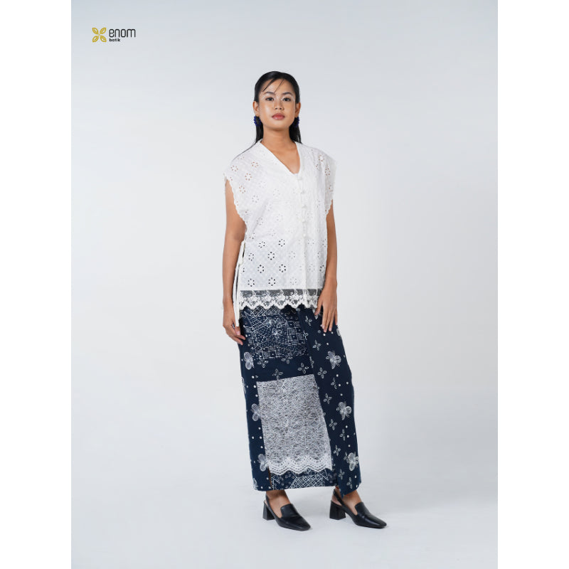 Batik ENOM - Blouse GAUNG SERAYA / Rhea - Blouse Batik Cap Premium Baju Hari Raya Outer Atasan
