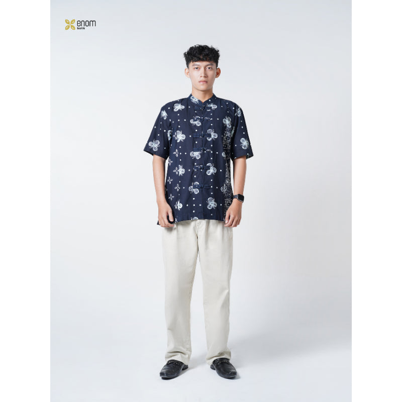 Batik ENOM - Kemeja GAUNG SERAYA / Khalif - Kemeja Pria Hari Raya Batik Cap Katun