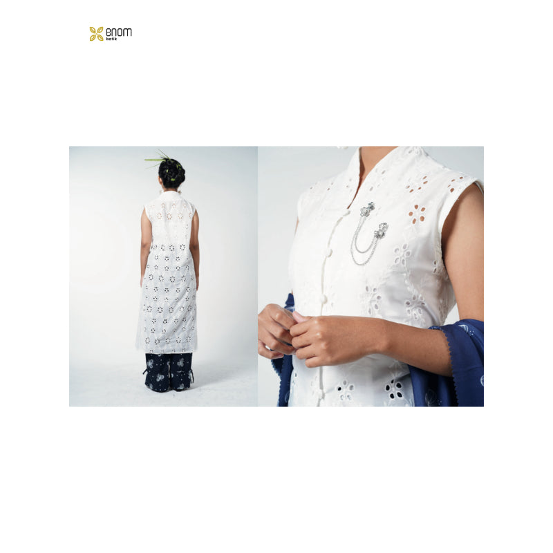 Batik ENOM - Tunik  GAUNG SERAYA / Rania - Dress Lebaran Batik Premium Outer Panjang Wanita Batik Cap Hari Raya