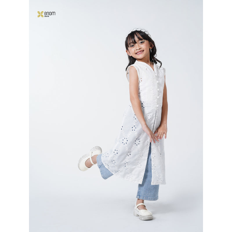 Batik ENOM - GAUNG SERAYA Annisa / Kids Serries  - Busana Anak Perempuan Batik Cap Bahan Katun Tunik
