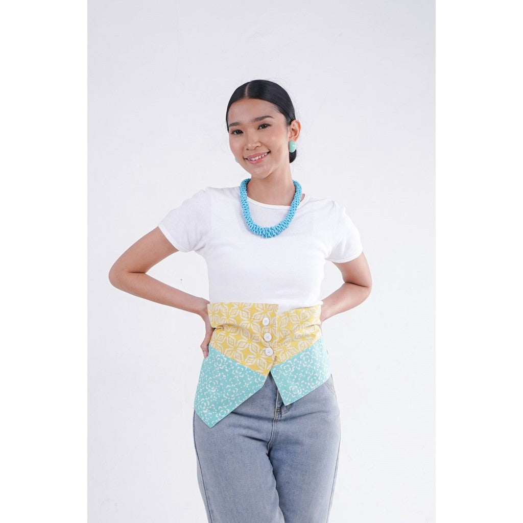 Batik ENOM - Obi Milia & Sephia - Luminara Series - Obi Belt Batik - Obi Belt Modern