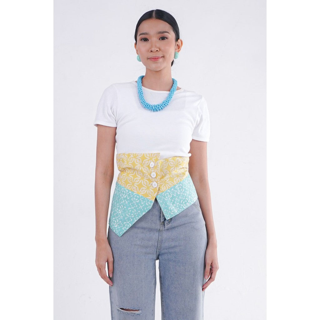 Batik ENOM - Obi Milia & Sephia - Luminara Series - Obi Belt Batik - Obi Belt Modern