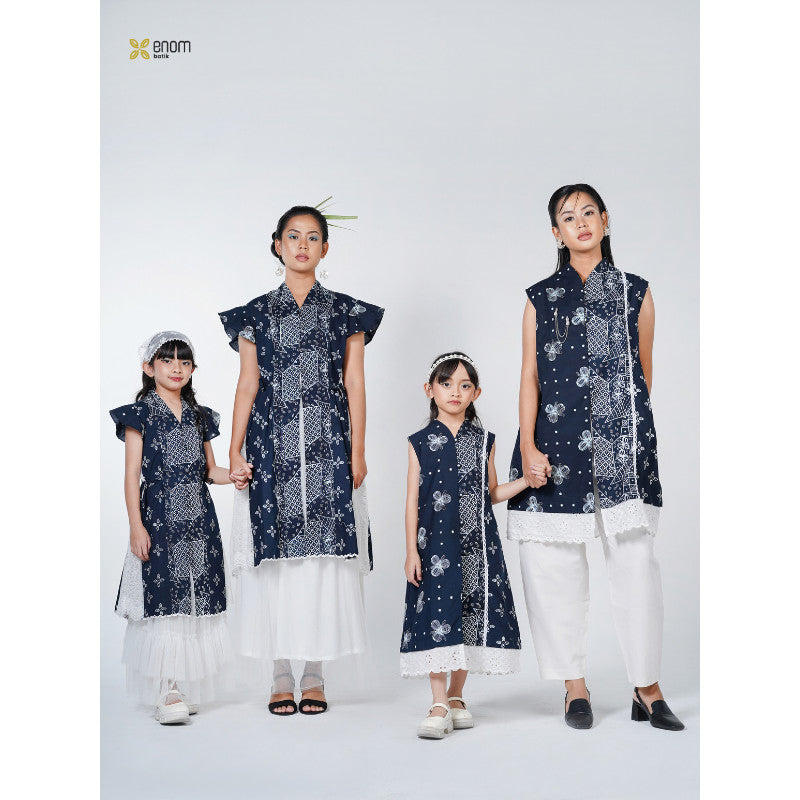 Batik ENOM - Tunik  GAUNG SERAYA / Elina - Dress Lebaran Batik Premium Batik Cap Baju Hari Raya
