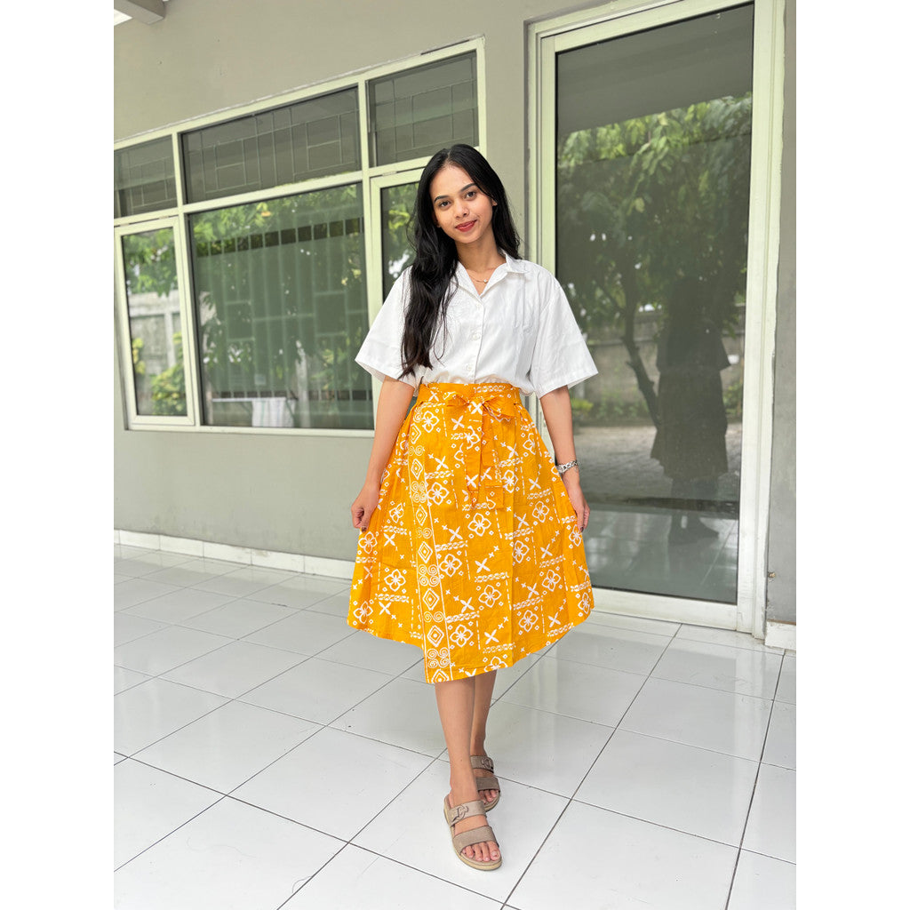 Batik ENOM - Blus Hanna & Rok Vara - Atasan batik wanita - Rok Pendek Bahan Katun