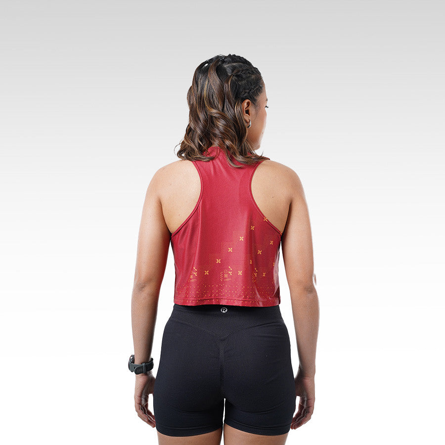 MJM Raga Enom - Raga Enom Nala Women's Sleeveless Crop Jersey hadir dengan desain crop modern yang stylish dan nyaman digunakan untuk berbagai aktivitas. Dibuat dari bahan jersey berkualitas yang ringan, adem, dan mampu menyerap keringat dengan bai