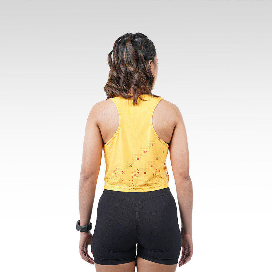 MJM Raga Enom - Raga Enom Nala Women's Sleeveless Crop Jersey hadir dengan desain crop modern yang stylish dan nyaman digunakan untuk berbagai aktivitas. Dibuat dari bahan jersey berkualitas yang ringan, adem, dan mampu menyerap keringat dengan bai