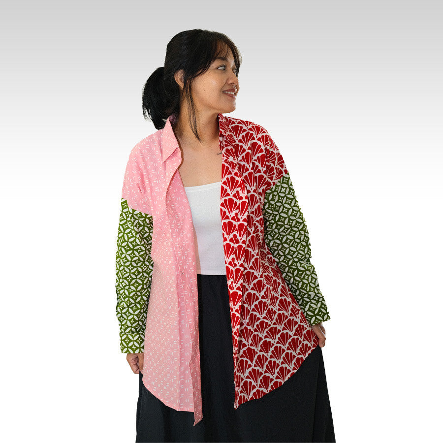 Araya | Rok Balon Panjang Full Furing – Batik ENOM
