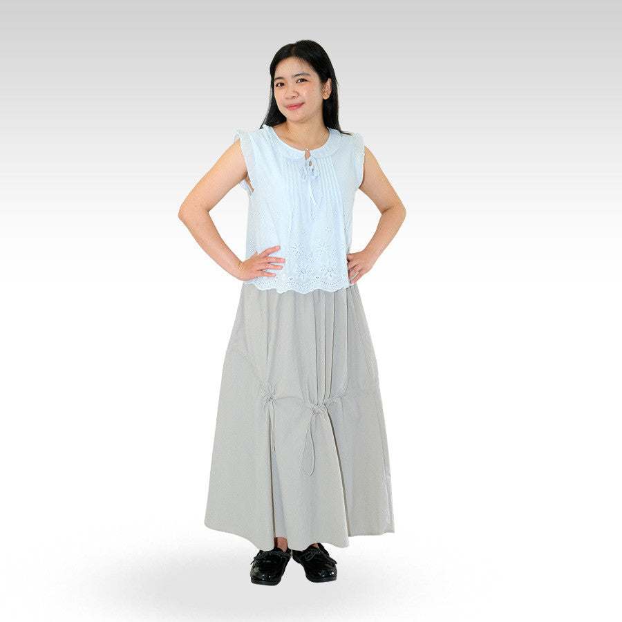 Araya | Rok Balon Panjang Full Furing – Batik ENOM