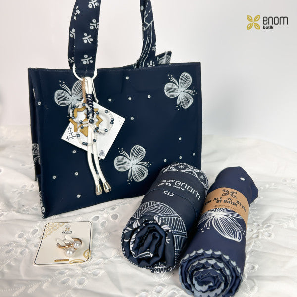 Batik ENOM - Gaung Seraya / Premium Hampers Lebaran Batik Anyaman Clucth Scarf Bross Janggan
