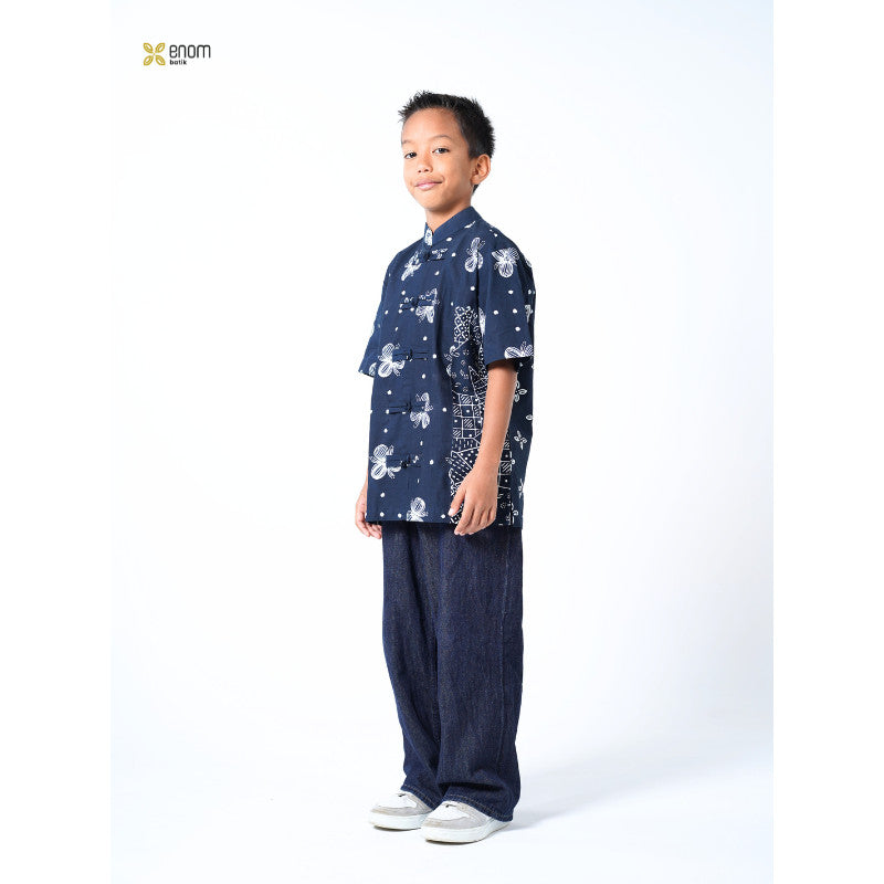 Batik ENOM - GAUNG SERAYA Zayyan / Kids Serries  -  Kemeja Busana Anak Laki Laki Batik Cap Bahan Katun Hari Raya & Lebaran