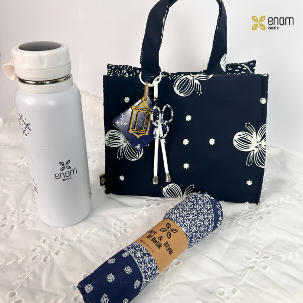 Batik ENOM - Gaung Seraya / Premium Hampers Lebaran Batik Anyaman Clucth Scarf Bross Janggan