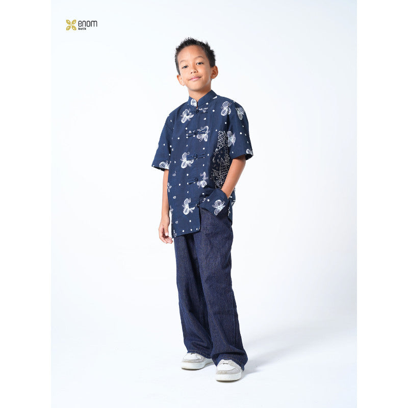 Batik ENOM - GAUNG SERAYA Zayyan / Kids Serries  -  Kemeja Busana Anak Laki Laki Batik Cap Bahan Katun Hari Raya & Lebaran