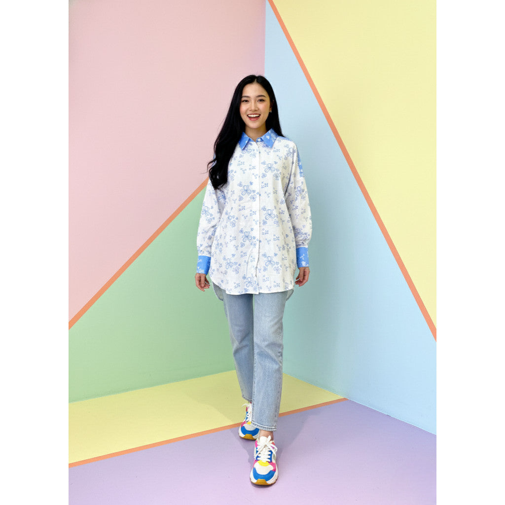 Oceana | Blus Batik Wanita Lengan Panjang | Rona Bumi