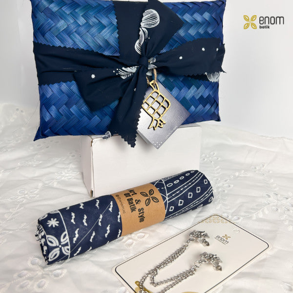 Batik ENOM - Gaung Seraya / Premium Hampers Lebaran Batik Anyaman Clucth Scarf Bross Janggan