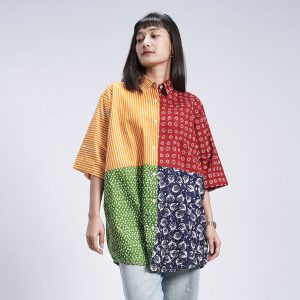 blouse batik modern wanita rinjani enom batik cocok untuk kebutuhan cafe dan nugas